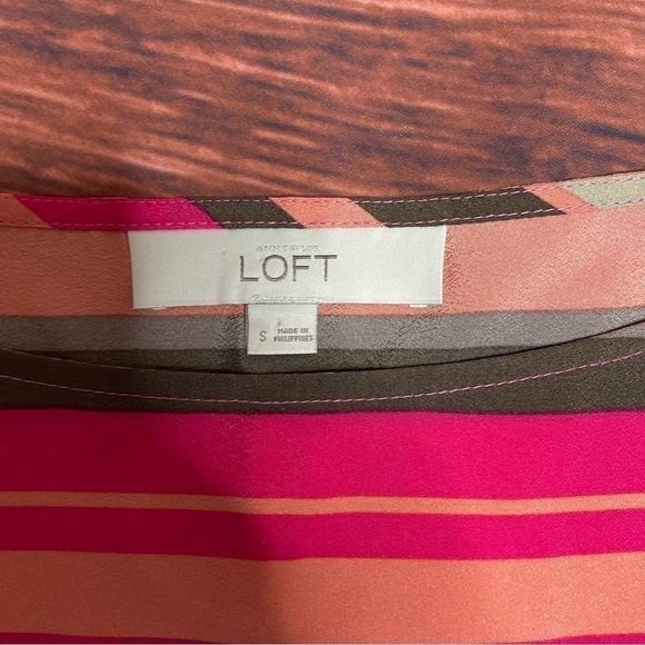 LOFT Short-Sleeve Striped Tee S - Picture 5 of 7